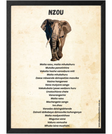 A3 Nzou Mutupo (framed)