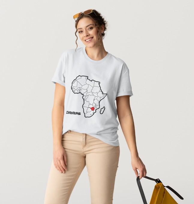 Africa-Zim Map T-shirt - Image 2